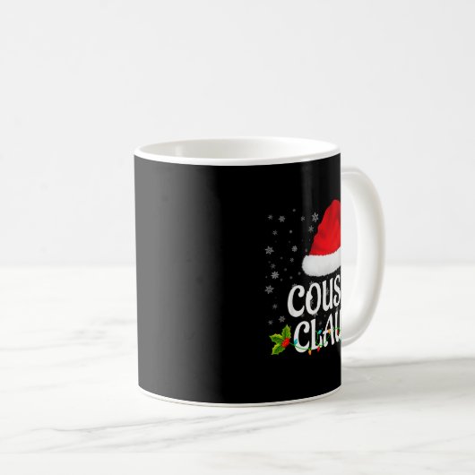 Cousin Claus Christmas Lights Santa Pajama Family Kaffeetasse (VorderseiteRechts)