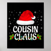 Cousin Claus Christmas Lights Santa Pajama Family Poster (Vorne)