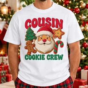 Cousin Cookie Crew Weihnachten Santa Lebkuchen T-Shirt