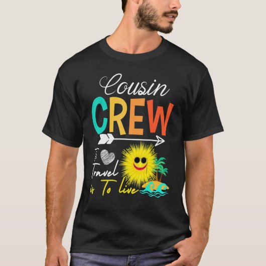 Cousin Crew 2023 Familienfreunde Reise Sommerferie T-Shirt (Vorderseite)