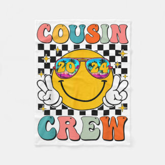 Cousin Crew 2024 Familienurlaub Sommerferien Stran Fleecedecke