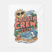 Cousin Crew 2024 Sommerferien Beach Familienausflu Fleecedecke (Vorderseite)