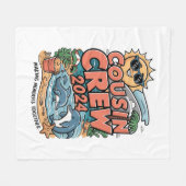 Cousin Crew 2024 Sommerferien Beach Familienausflu Fleecedecke (Vorderseite (Horizontal))