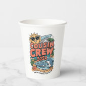 Cousin Crew 2024 Sommerferien Beach Familienausflu Pappbecher (Vorderseite)