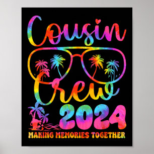 Cousin Crew 2024 Sommerferien Beach Familienausflu Poster