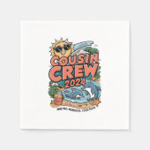 Cousin Crew 2024 Sommerferien Beach Familienausflu Serviette (Vorderseite)