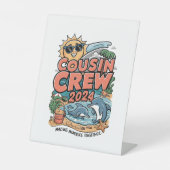 Cousin Crew 2024 Sommerferien Beach Familienausflu Sockelschild (Vorderseite)