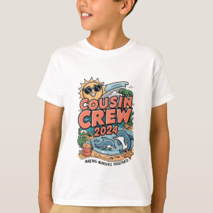 Cousin Crew 2024 Sommerferien Beach Familienausflu T-Shirt