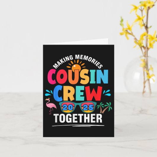 Cousin Crew 2025 Erinnerungen Wiedersehen Ma Karte (Gelbe Blume)