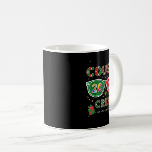 Cousin Crew 2025 Funny Christmas Matching Family P Kaffeetasse (VorderseiteRechts)