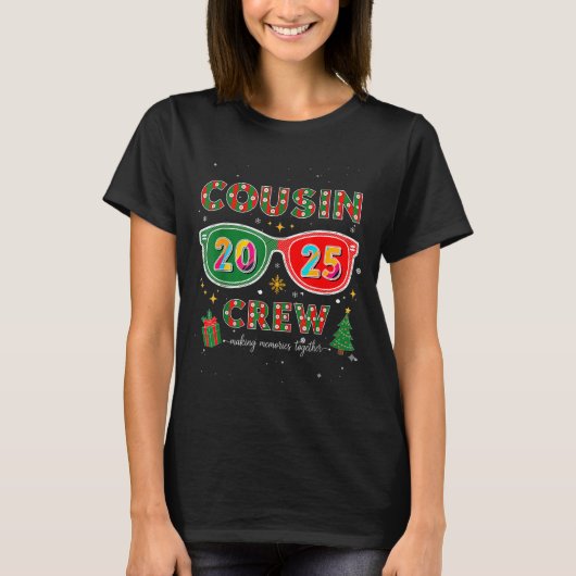 Cousin Crew 2025 Funny Christmas Matching Family P T-Shirt (Vorderseite)