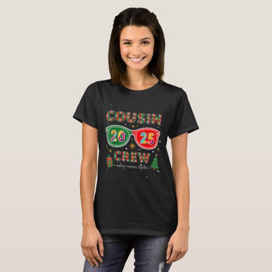 Cousin Crew 2025 Funny Christmas Matching Family P T-Shirt (Vorne ganz)