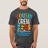 Cousin Crew 2025 Sommerferien Beach Familienausflu T-Shirt (Vorderseite)