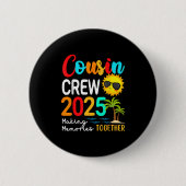 Cousin Crew 2025 Sommerferien Beach Matching Fa Button (Vorderseite)