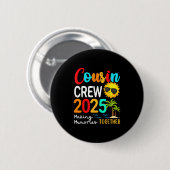 Cousin Crew 2025 Sommerferien Beach Matching Fa Button (Vorne & Hinten)