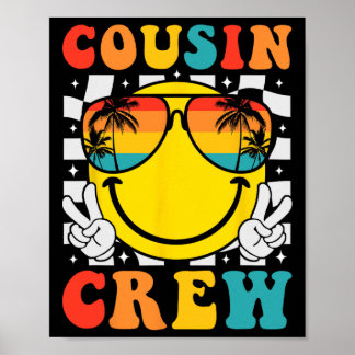 Cousin Crew 2025 Sommerferien Strandfamilienreise Poster