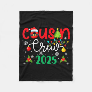 Cousin Crew 2025 Weihnachten Xmas Feiertags-Matchi Fleecedecke