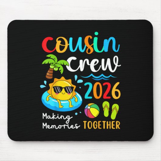 Cousin Crew 2026 Gemeinsame Sommererinnerungen Mousepad (Vorne)