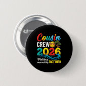 Cousin-Crew 2026 Sommerferien Strand Familientrip Button (Vorne & Hinten)