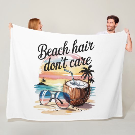 Cousin-Crew 2026 Sommerferien Strand Fleecedecke (Beispiel)