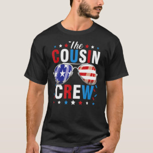 Cousin Crew 4. Juli American Flag Matching Fa. T-Shirt