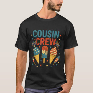 Cousin Crew 4. Juli Eiscreme Patriotische Kinder B T-Shirt