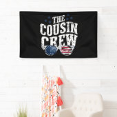 Cousin Crew 4. Juli Patriotic American Family Banner (Insitu)