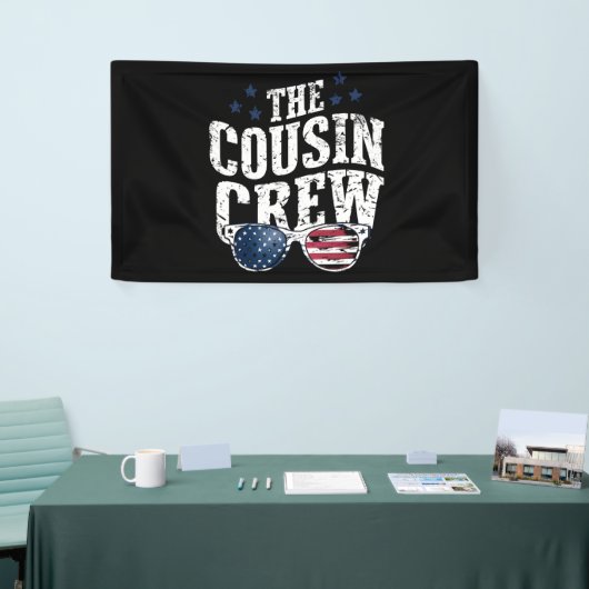 Cousin Crew 4. Juli Patriotic American Family Banner (Messeveranstaltung)