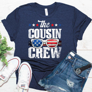 Cousin Crew 4. Juli Patriotische Amerikanerin T-Shirt
