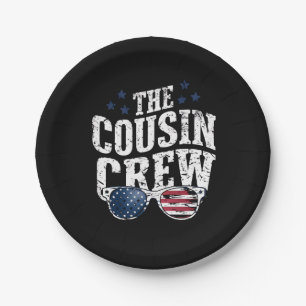 Cousin Crew 4. Juli Patriotische Amerikanische Fam Pappteller
