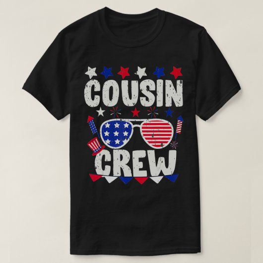 Cousin Crew 4th of July Patriotic American Family T-Shirt (Design vorne)