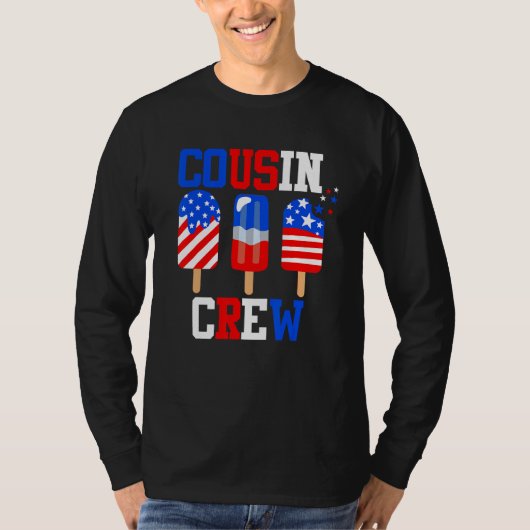 Cousin Crew 4th of July Popsicle Us Flag Patrioti T-Shirt (Vorderseite)