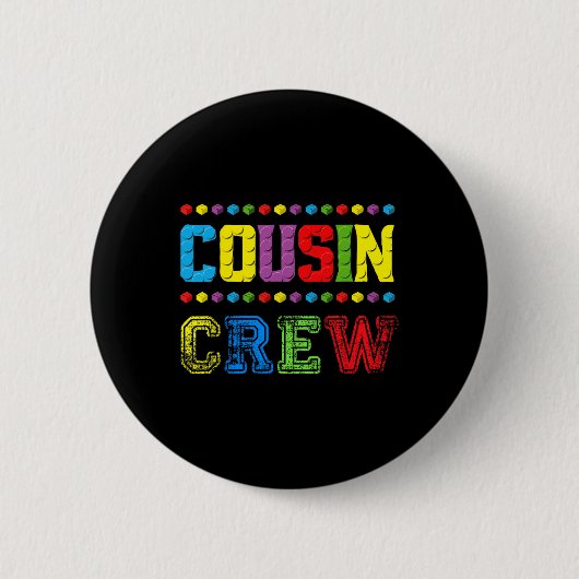 Cousin Crew Bausteine Master Builder Ziegel T Button (Vorderseite)