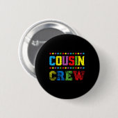 Cousin Crew Bausteine Master Builder Ziegel T Button (Vorne & Hinten)
