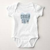 Cousin Crew Blue Heart Matching Family Baby Strampler (Vorderseite)
