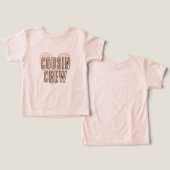 Cousin Crew Blush Heart Matching Family (Design Vorderseite & Rückseite)