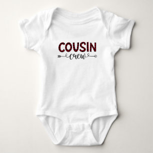 Cousin Crew Buffalo Kariertes Muster Weihnachten Baby Strampler