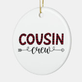 Cousin Crew Buffalo Kariertes Muster Weihnachten Keramik Ornament (Links)