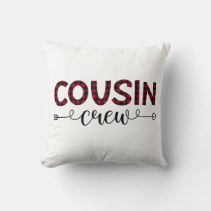 Cousin Crew Buffalo Kariertes Muster Weihnachten Kissen