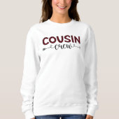 Cousin Crew Buffalo Kariertes Muster Weihnachten Sweatshirt (Vorderseite)