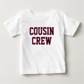 Cousin Crew | Burgundy Matching Kids Baby T-shirt (Vorderseite)