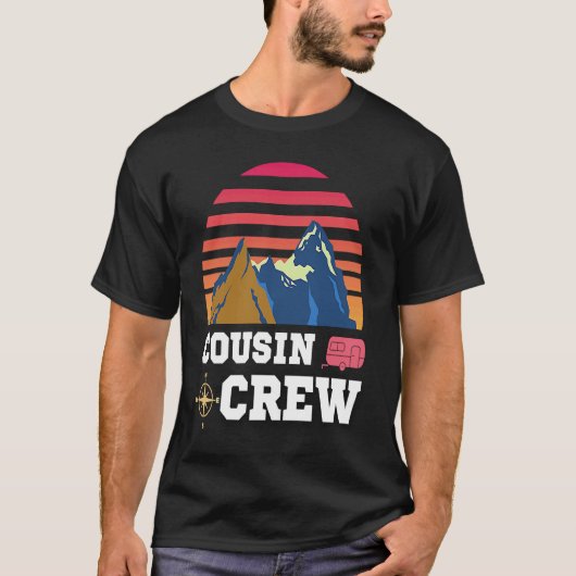 Cousin Crew Camping Adventure T-Shirt (Vorderseite)