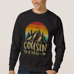 Cousin Crew Camping Outdoor Sunset Summer Camp Fir Sweatshirt