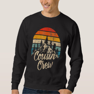 Cousin Crew Camping Outdoor Sunset Summer Camp Sweatshirt