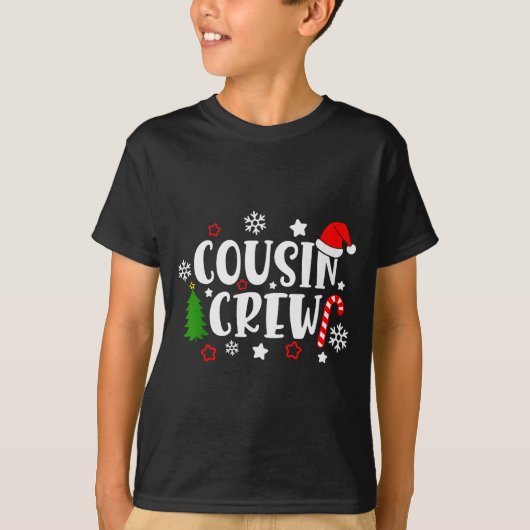 Cousin Crew Candy Cane Snowflake Pajamas Holiday C T-Shirt (Vorderseite)