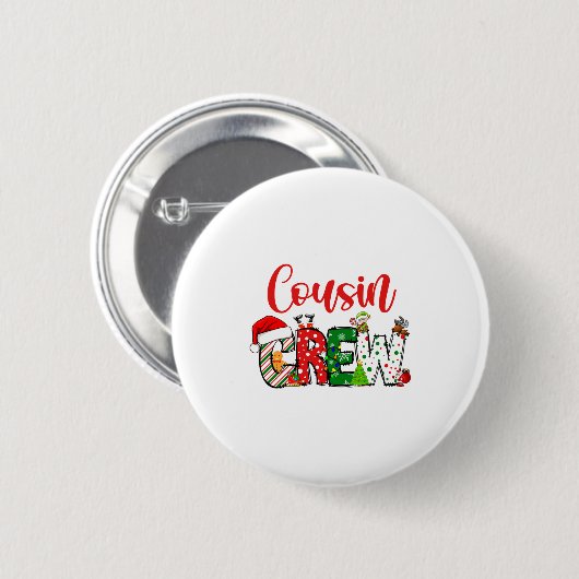 Cousin Crew Christmas Family Pajama Front And Back Button (Vorne & Hinten)