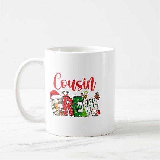 Cousin Crew Christmas Family Pajama Front And Back Kaffeetasse (Links)