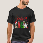 Cousin Crew Christmas Family Pajama Front And Back T-Shirt (Vorderseite)