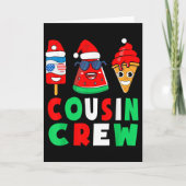 Cousin Crew Christmas In July Squad Pajamas Matchi Karte (Vorderseite)