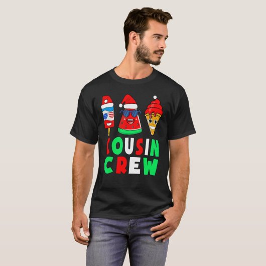 Cousin Crew Christmas In July Squad Pajamas Matchi T-Shirt (Vorne ganz)
